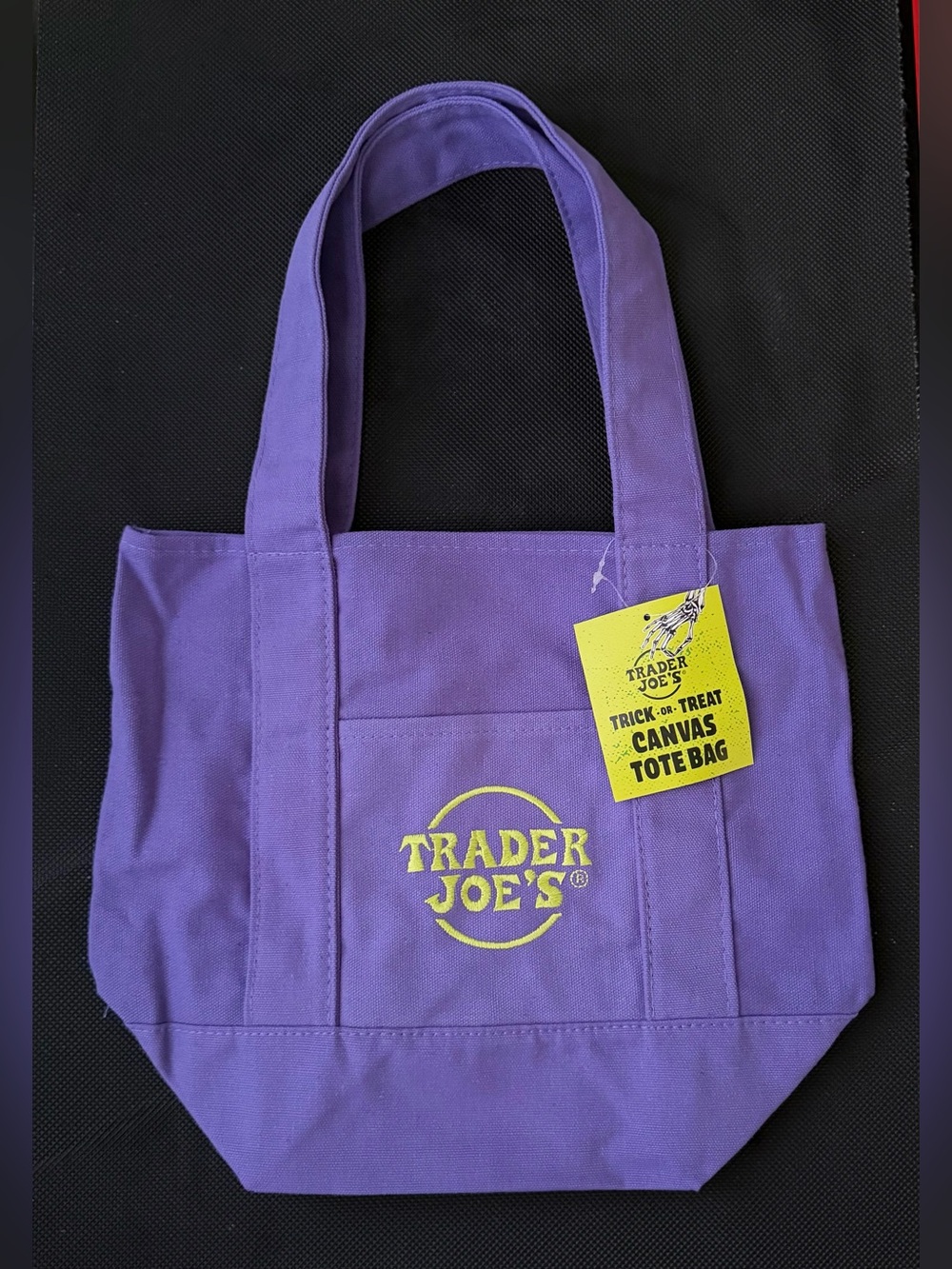Brand New Trader Joe's Trick or Treat Mini Canvas Tote With Tag